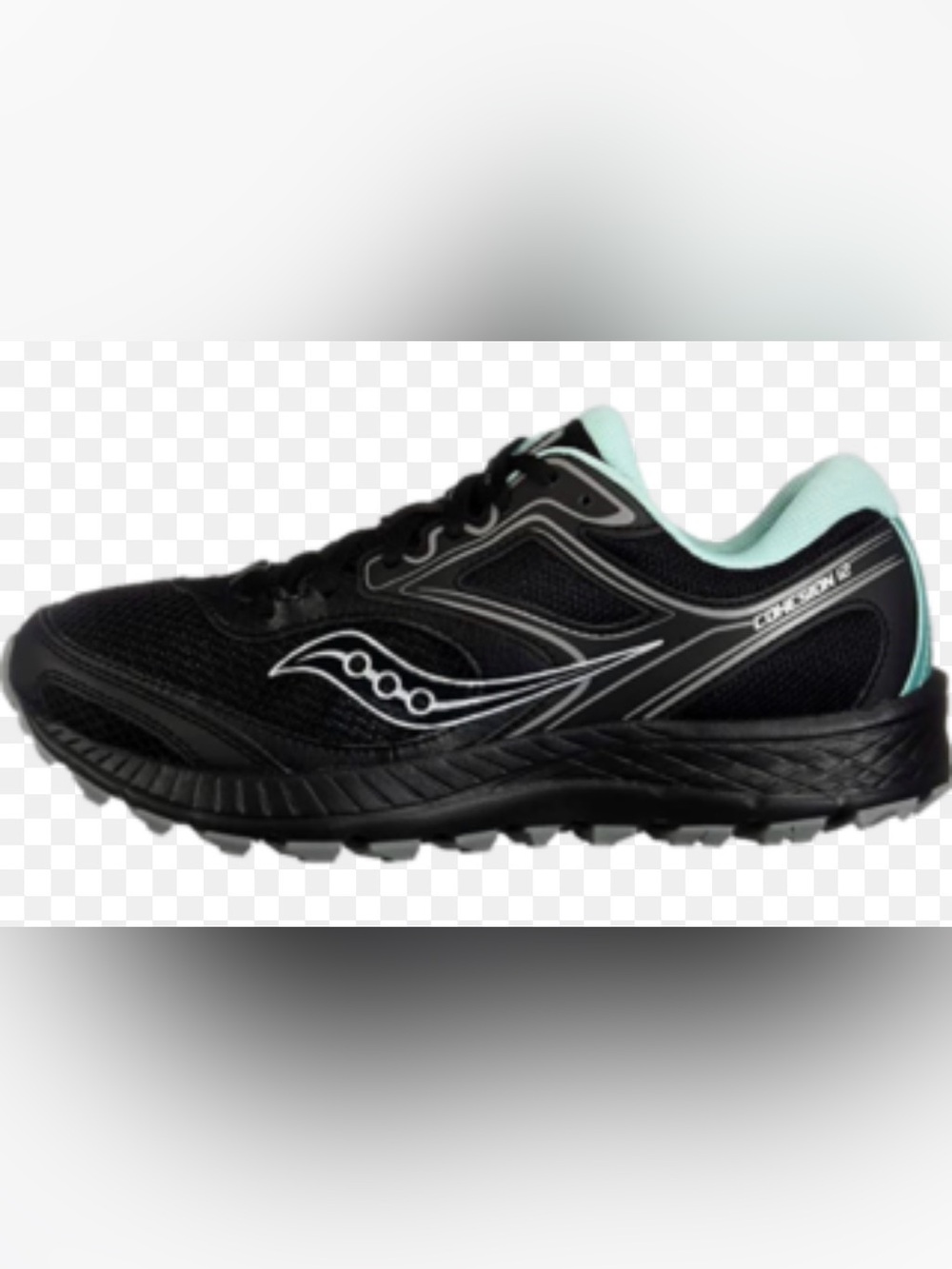Saucony Women's Black with Mint Accent Athletic Running Shoe